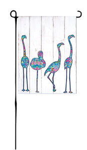 Flock of Flamingos Garden Flag